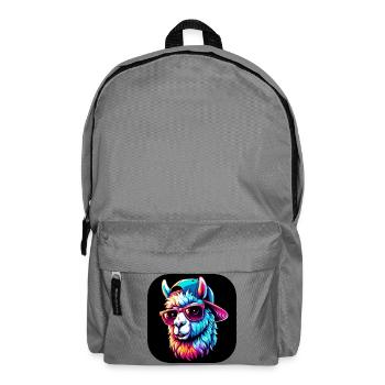 Lunettes de soleil alpaga chapeau fourrure multicolore - Sac à dos - gris éléphant - Devant