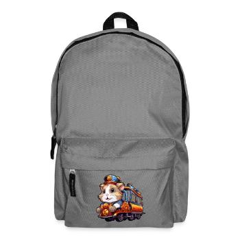 Hamster Rides Train Golden Hamster Dwarf Hamster - Backpack - elephant grey - Front