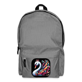 Cygne Animal Coloré Bande Dessinée Cartoon - Sac à dos - gris éléphant - Devant