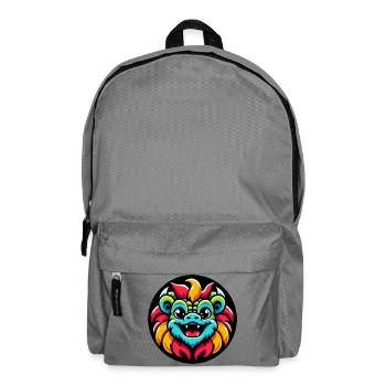 Drache bunt Comic - Rucksack - Mittelgrau - Vorne