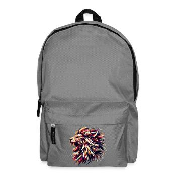 Löwe brüllt geometrisch Geschenk - Rucksack - Mittelgrau - Vorne