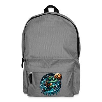 Basketball Schildkröte Dunking Geschenk - Rucksack - Mittelgrau - Vorne
