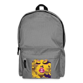 Pop Art Jaune et Rose - Sac à dos - gris éléphant - Devant