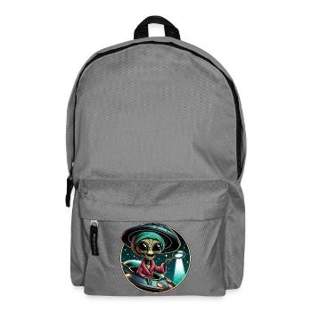 Alien detective in UFO light - Backpack - elephant grey - Front