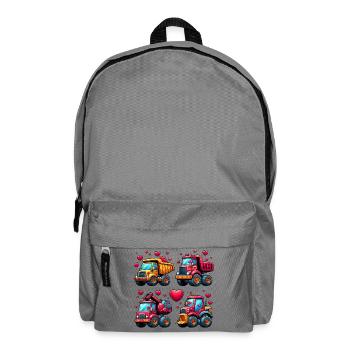 Tiny Builders' Affection - Construction T-Shirt - Backpack - elephant grey - Front