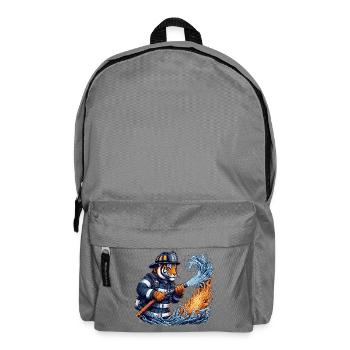 Firefighter Tiger Gift - Backpack - elephant grey - Front