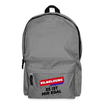 Funny Chill Statement I Don't Care Attitude - Backpack - elephant grey - Front