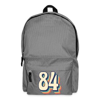 Vintage Retro T-Shirt Number 84 Eighty-Four - Backpack - elephant grey - Front