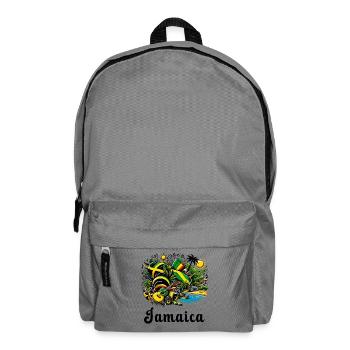 Jamaika Karibik Flaggen Design - Rucksack - Mittelgrau - Vorne