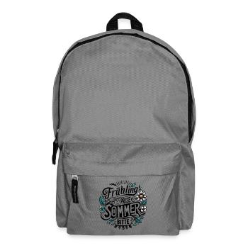 frühling mit einer prise sommer, bitte! jahreszeit - Rucksack - Mittelgrau - Vorne