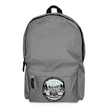 Ich hasse Menschen, aber Steine finde ich gut. - Rucksack - Mittelgrau - Vorne