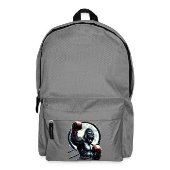 Gorilla Boxer Fighter Boxing Moon Gift - Backpack - elephant grey - Front