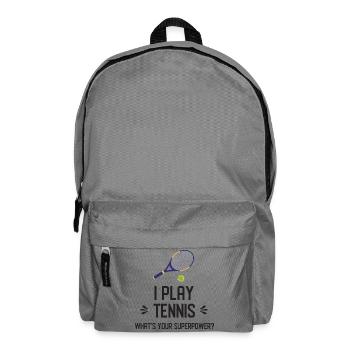 Ich spiele Tennis. Was ist deine Superkraft? - Rucksack - Mittelgrau - Vorne