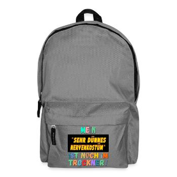 LUSTIGE KARNEVALSSPRÜCHE NERVENKOSTÜM - Rucksack - Mittelgrau - Vorne