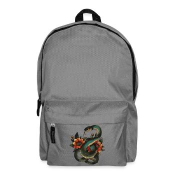 Mystic Snake with Floral Accents - Backpack - elephant grey - Front