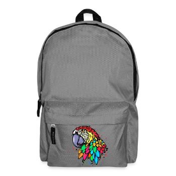 Bird, Parrot, Zoo, Animal, Animal Lover, Pet - Backpack - elephant grey - Front