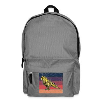 Pet, Tropical, Jungle, Bird, Animal, Parrot, Zoo - Backpack - elephant grey - Front