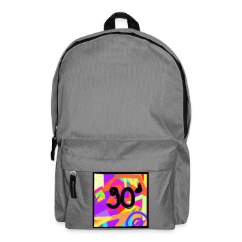 Retro style 90s design - Backpack - elephant grey - Front