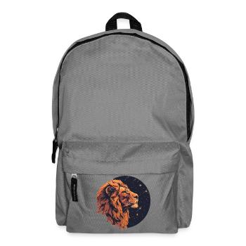 Lion avec ciel étoilé - Sac à dos - gris éléphant - Devant