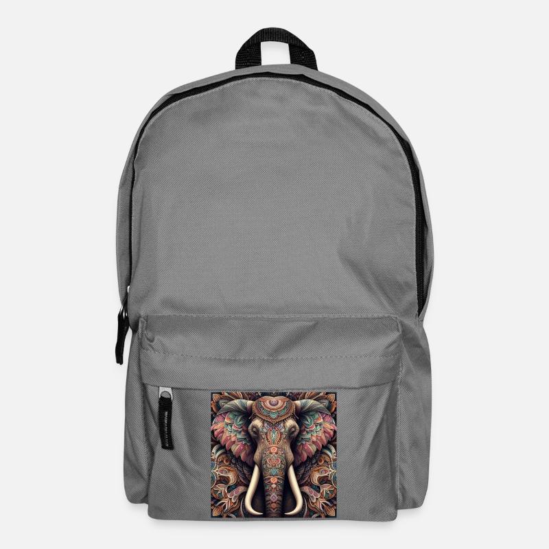 Geschmückter Elefant - Rucksack - Mittelgrau