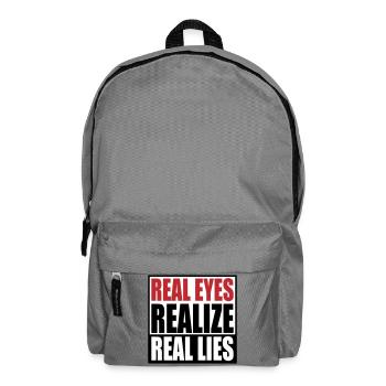 réaliser de vrais yeux reall mensonges | Couleurs modifiables - Sac à dos - gris éléphant - Devant