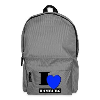 Hamburg , Tradition , Fußball ,i hard Hamburg (25) - Rucksack - Mittelgrau - Vorne