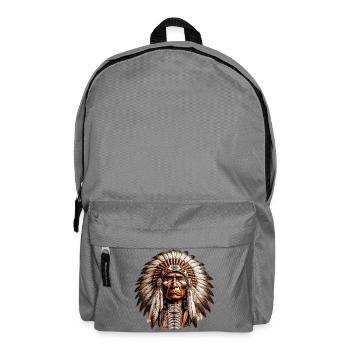 Amerikanisch Indianer Amerikanische Rote Haut - Rucksack - Mittelgrau - Vorne