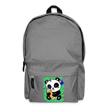 Graffiti Panda Drawing Illustration Spray Can - Backpack - elephant grey - Front