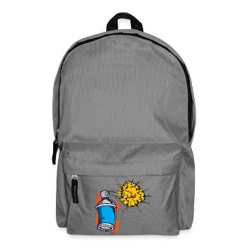 Drawing Illustration Graffiti Spray Can Sprayer - Backpack - elephant grey - Front