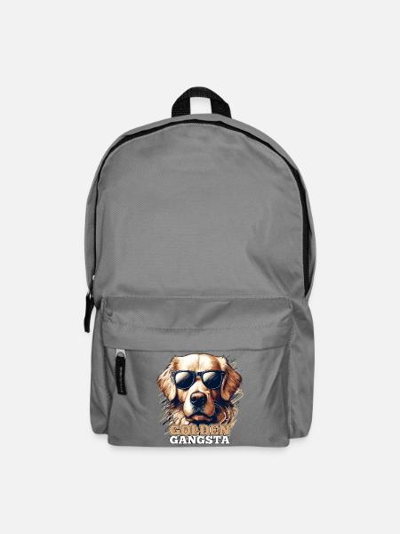 Golden Gangsta Cooler Golden Retriever Geschenk - Rucksack - Mittelgrau