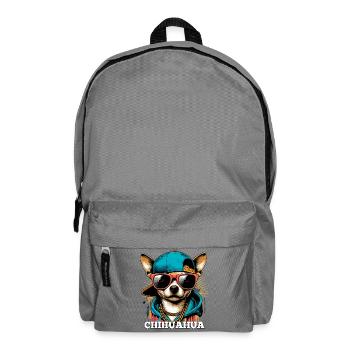 Cool Chihuahua Dog Sunglasses Gift - Backpack - elephant grey - Front