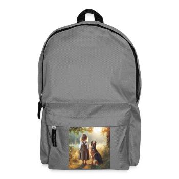 Deutscher Schäferhund Kunst - Rucksack - Mittelgrau - Vorne