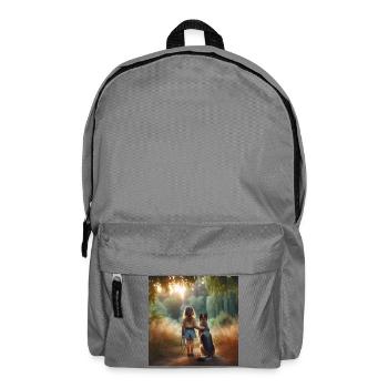 Deutscher Schäferhund Kunst - Rucksack - Mittelgrau - Vorne