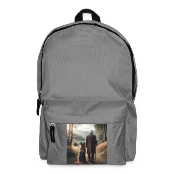 Deutscher Schäferhund Kunst - Rucksack - Mittelgrau - Vorne