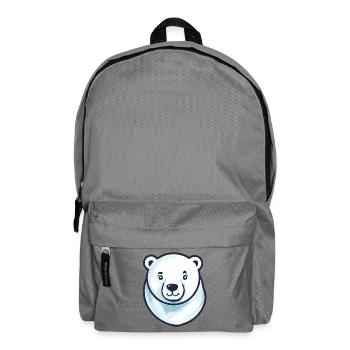 Polar Bear Head (comic) - Backpack - elephant grey - Front