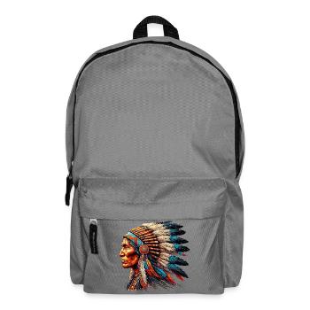 Amerikanisch Indianer Amerikanische Rote Haut - Rucksack - Mittelgrau - Vorne