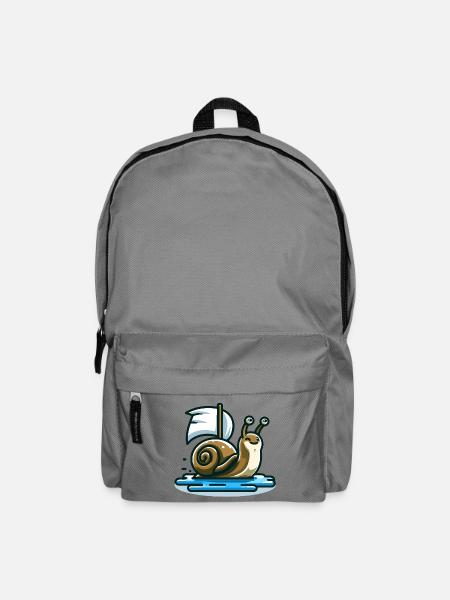 Segelschnecke: Der nautische Navigator - Rucksack - Mittelgrau