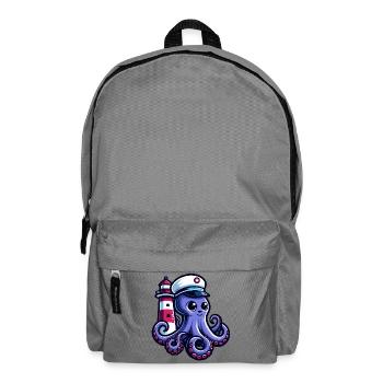 Octo-Navigator: Wegweiser der Meere - Rucksack - Mittelgrau - Vorne