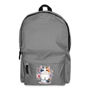 Cute Cat - Backpack - elephant grey - Front