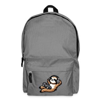 Spiel über Faultier: Der chillige Gamer - Rucksack - Mittelgrau - Vorne