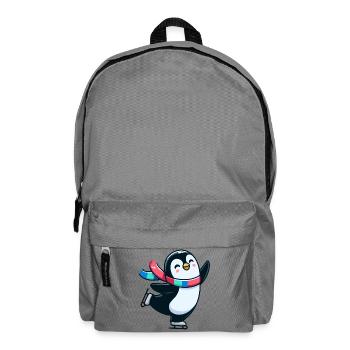 Winterwalzer-Pinguin: Die eisige Tänzerin - Rucksack - Mittelgrau - Vorne