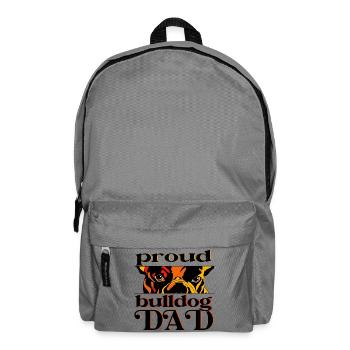 Papa Bulldog Fier – Stolzer Hunde Papa - Sac à dos - gris éléphant - Devant