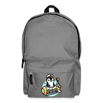 Submarine Captain Penguin: Deep Sea Explorer - Backpack - elephant grey - Front