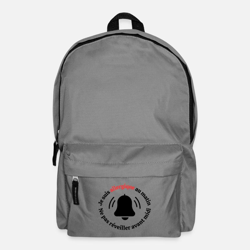 Ich reagiere allergisch auf den Morgen! - Rucksack - Mittelgrau