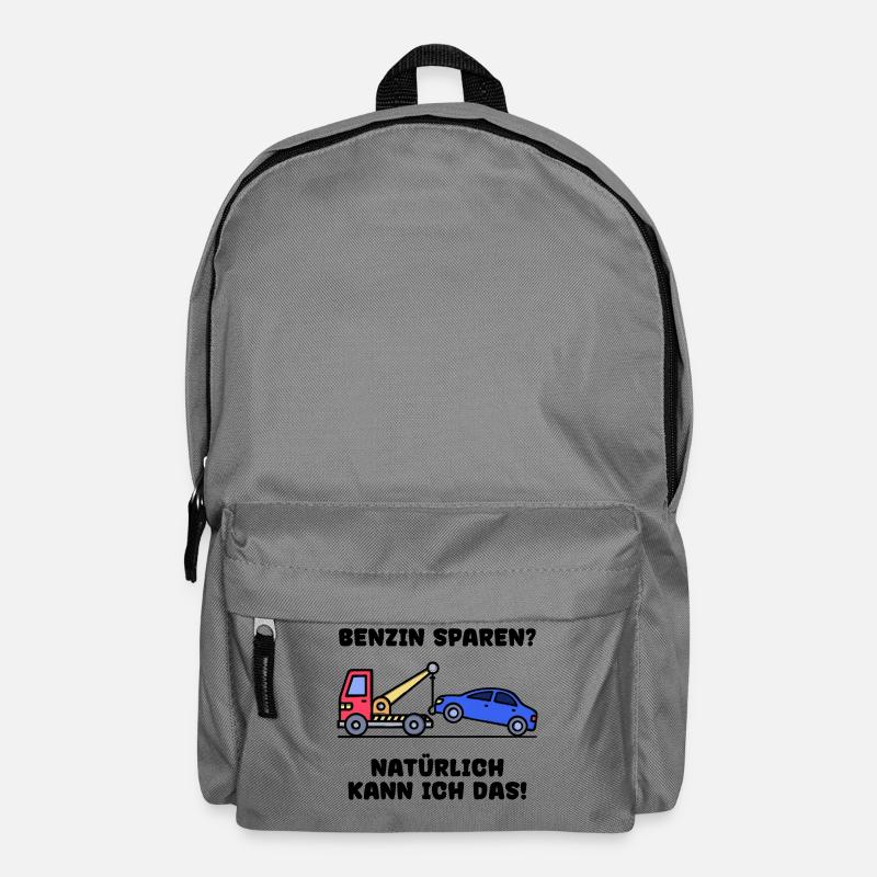 Auto Statement Tanken Energiespeicher Energie - Rucksack - Mittelgrau