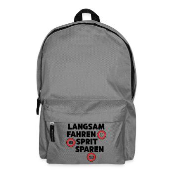 Gas Station Refueling Statement Drive Gasoline Engine - Backpack - elephant grey - Front