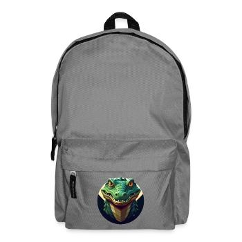 Circular geometric crocodrago - Backpack - elephant grey - Front