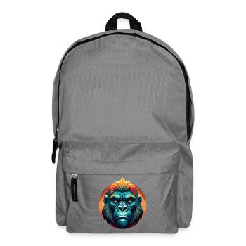 Stammes-Neon-Gorilla - Rucksack - Mittelgrau - Vorne