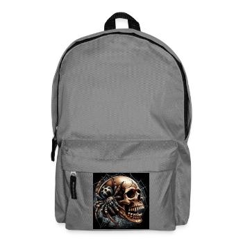 Skull and Spider - Backpack - elephant grey - Front