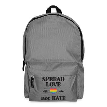 LGBT Pride Month - Spread Love Not Hate - Backpack - elephant grey - Front